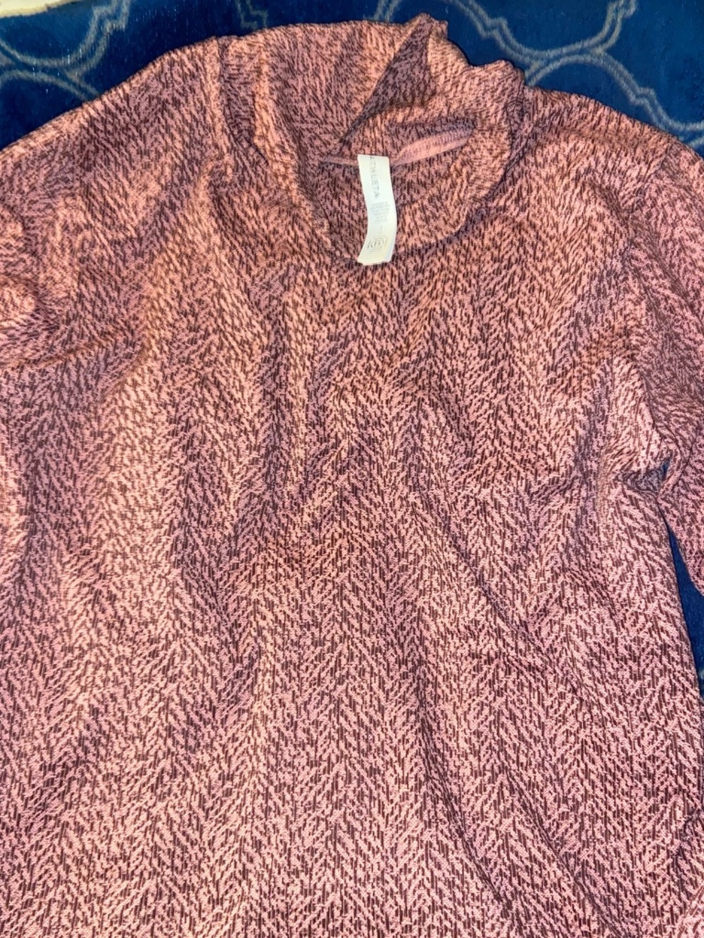 Athleta Seamless Long Sleeve Top Brown Mauve Maroon Lightweight Active Workout S